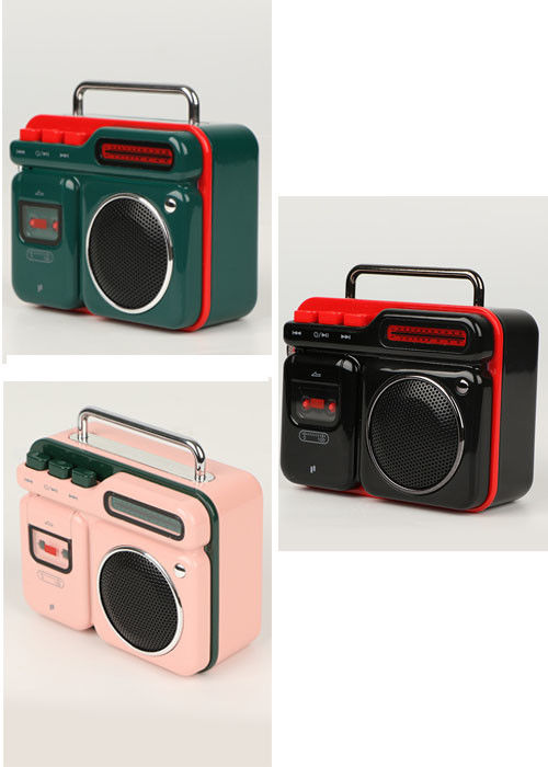 Mini-draagbare Bluetooth-luidsprekers Metalen behuizing Patentontwerp Radio-type
