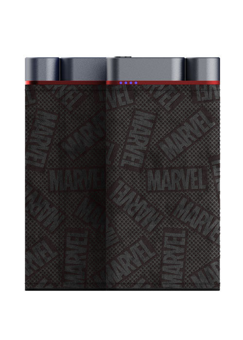 10000mAh Power Bank Metalen Shell Leer Afwerking 2pcs USB-A 1pc Type-C poorten