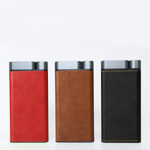 10000mAh PD20W Power Bank Metal Shell Leather Finish 2pcs USB-A 1PC Type-C poorten