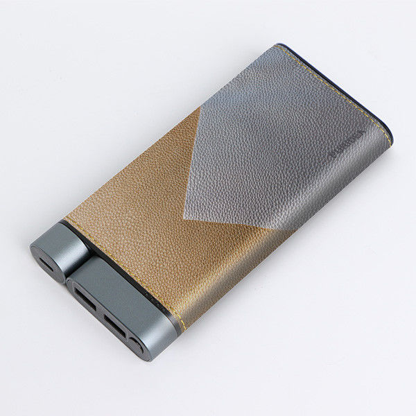 10000mAh Metal Power Bank Lederafwerking Patentontwerp Lichter Type