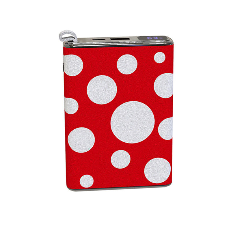 Rood PD20W Power Bank Ultra Slim 10000mah Pocket Mini Type Leer Schelp