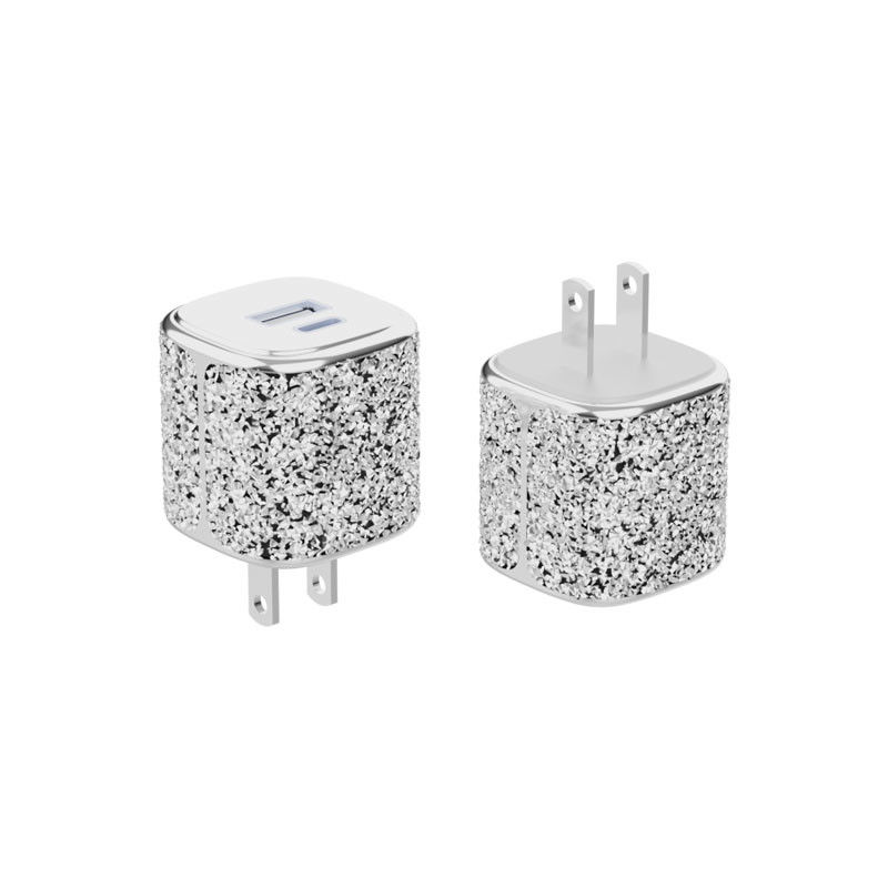 Pocket Size PD3.0 35W Dual Port Wall Charger met Diamant Afwerking