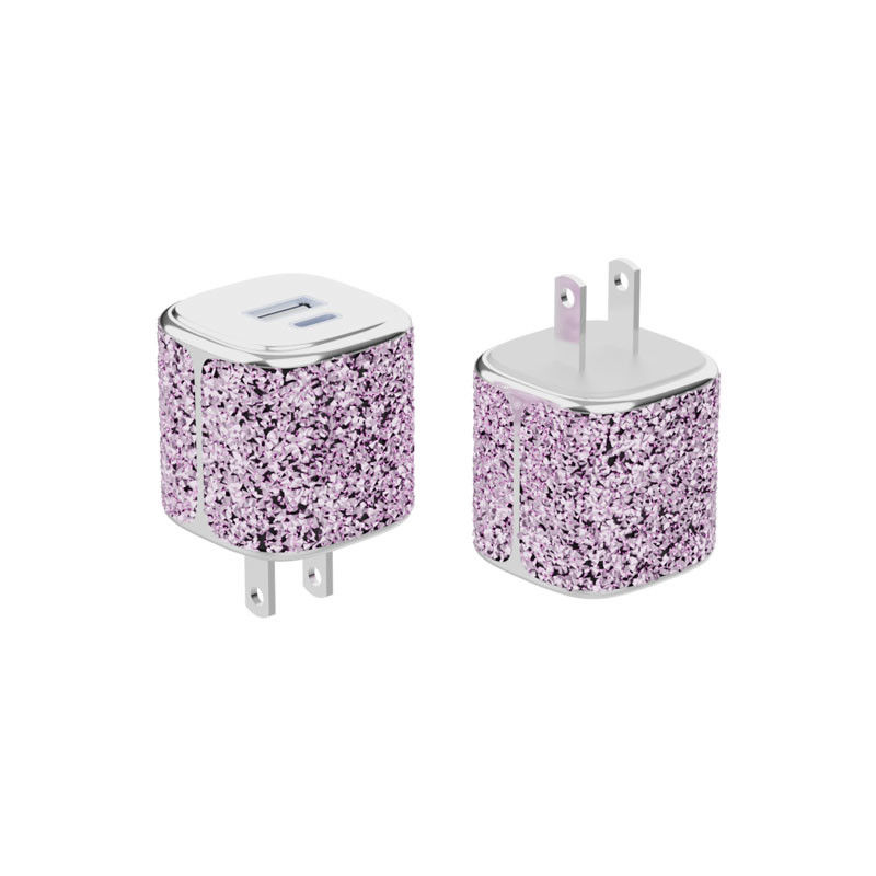Patentontwerp Type C Wandlader 35 W Dual Ports Mini GaN Charger Diamond Shell